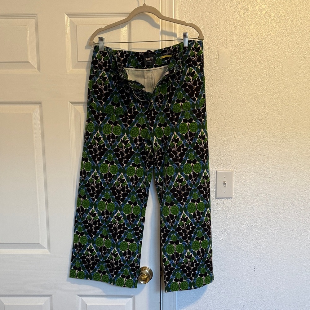 Maeve Green and Blue Floral Pants